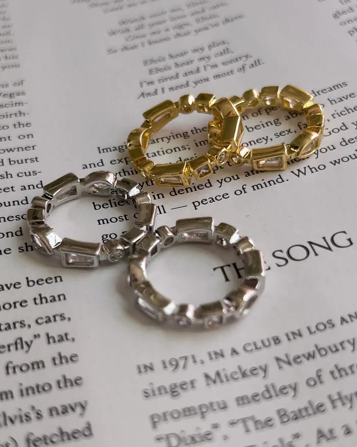 Bezel Stone Ring Set Silver Luv Aj Rings Bezel Stone Ring Set Silver Luv Aj Rings