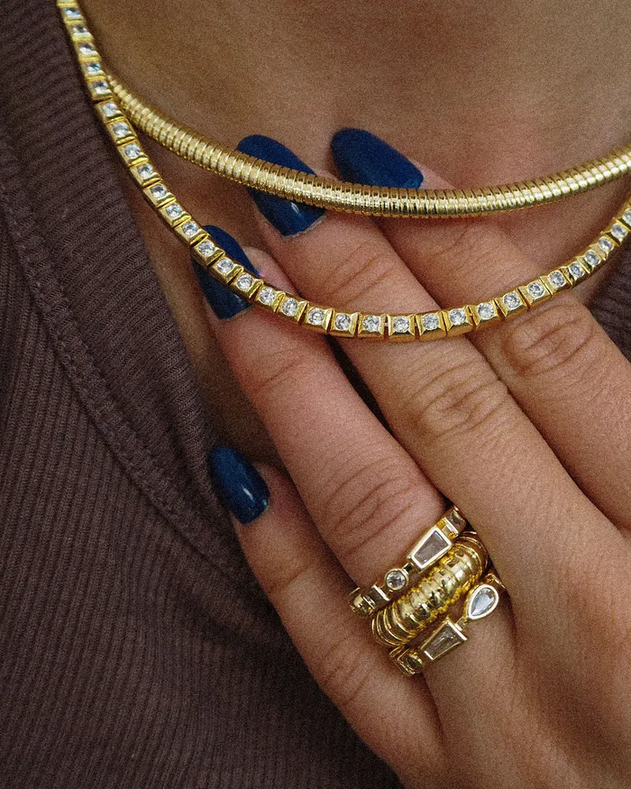 Bezel Stone Ring Set Silver Luv Aj Rings Bezel Stone Ring Set Silver Luv Aj Rings
