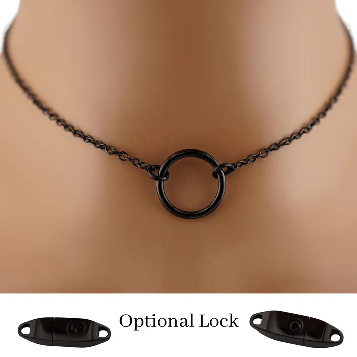 Black O Ring Captive Collars Rings