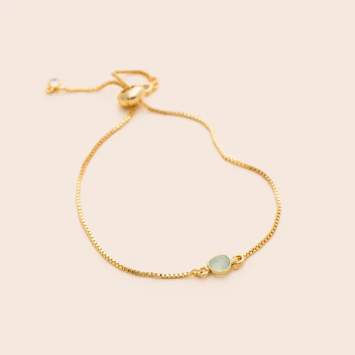 Bracelets Aquamarine Gemstone Adjustable Bracelet Gemlet