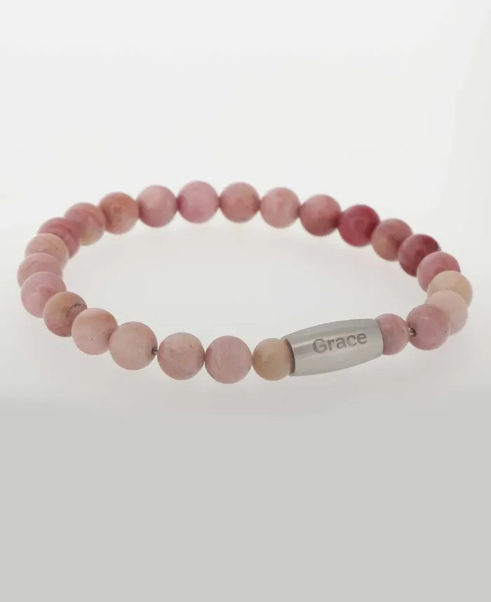 Bracelets Buddha Groove Grace Rhodonite Gemstone Bracelet