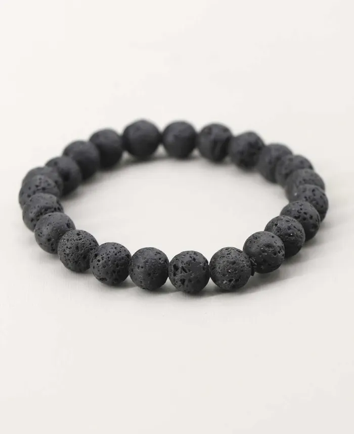 Bracelets Buddha Groove Stretch Lava Beads Adjustable Bracelet