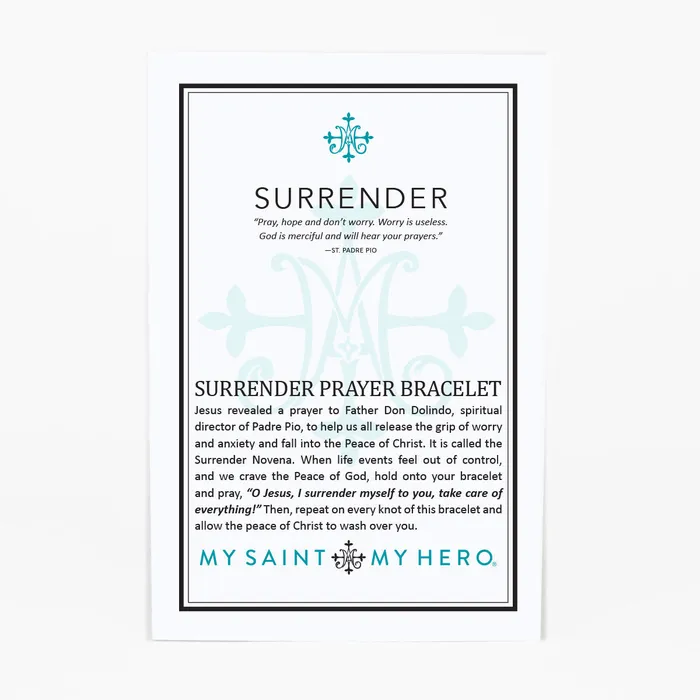 Bracelets My Saint My Hero Surrender Prayer Bracelet