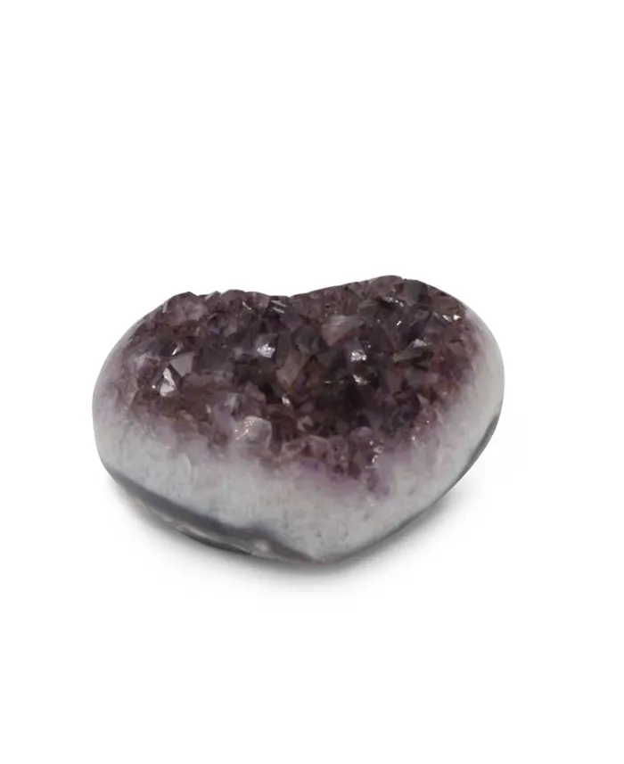 Buddha Groove Glittering Amethyst Gemstone Heart Accents Necklaces