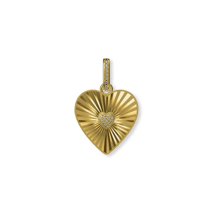 Charm Necklaces Suetables Hattie Fluted Heart Charm