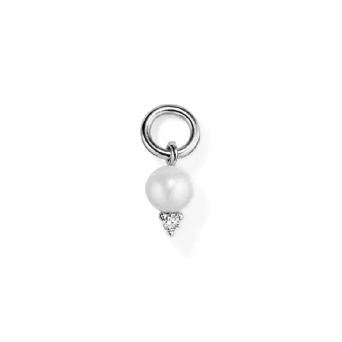 Charm Necklaces Suetables Pearl Diamond Hoop Charm