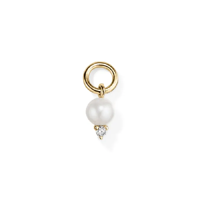 Charm Necklaces Suetables Pearl Diamond Hoop Charm