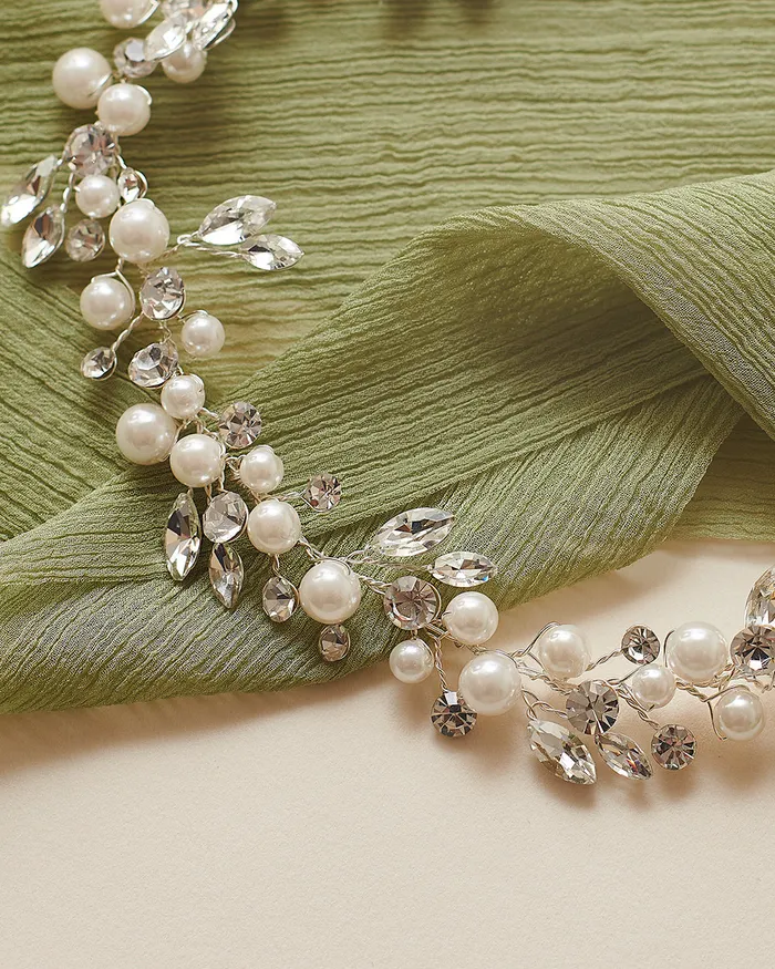 Dareth Colburn Earrings Emmy Pearl Hair Vine