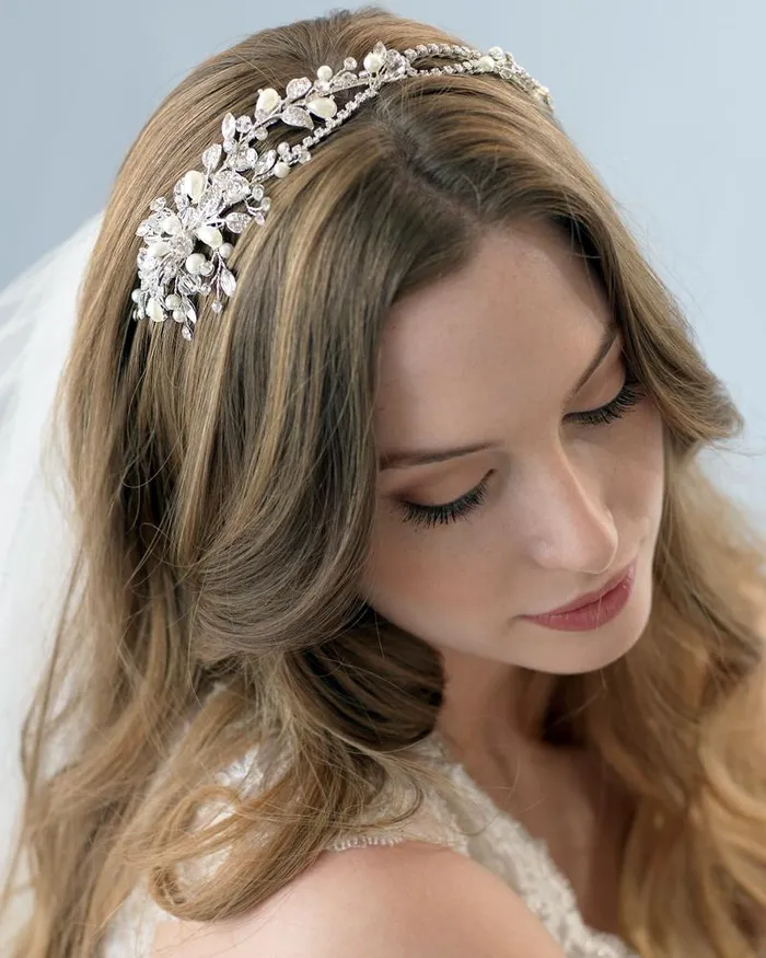 Dareth Colburn Ivy Pearl Crystal Headband Earrings