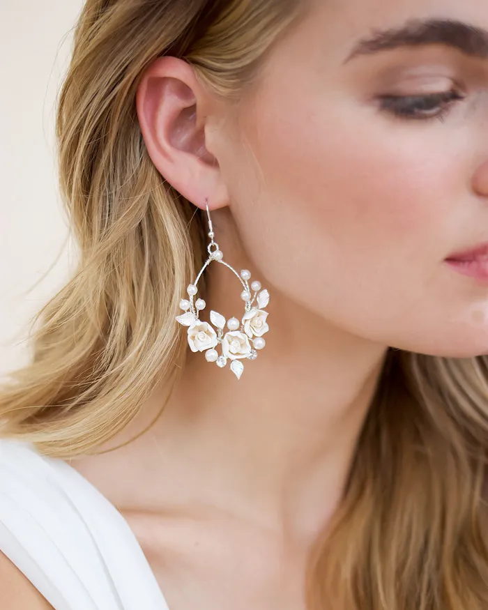 Dareth Colburn Rosa Hoop Earrings Earrings