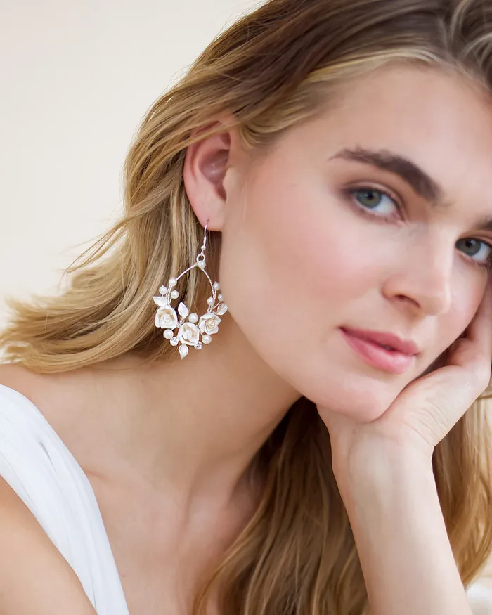 Dareth Colburn Rosa Hoop Earrings Earrings