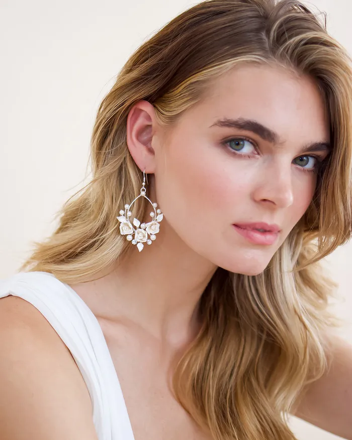 Dareth Colburn Rosa Hoop Earrings Earrings