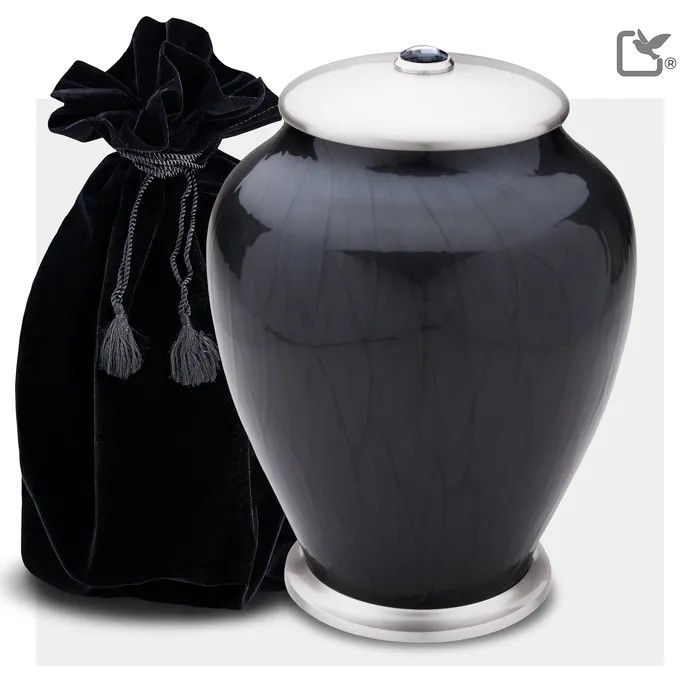 Earrings Adult Tall Simplicity Midnight Pearl Cremation Urn COMFORT by LoveUrns LoveUrns