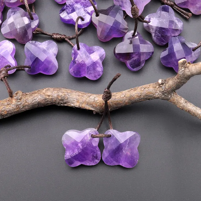 Earrings Intrinsic Trading Carved Natural Purple Amethyst Four Leaf Clover Earring Pair Matched Gemstone Beads A4 Earrings Intrinsic Trading Carved Natural Purple Amethyst Four Leaf Clover Earring Pair Matched Gemstone Beads A4