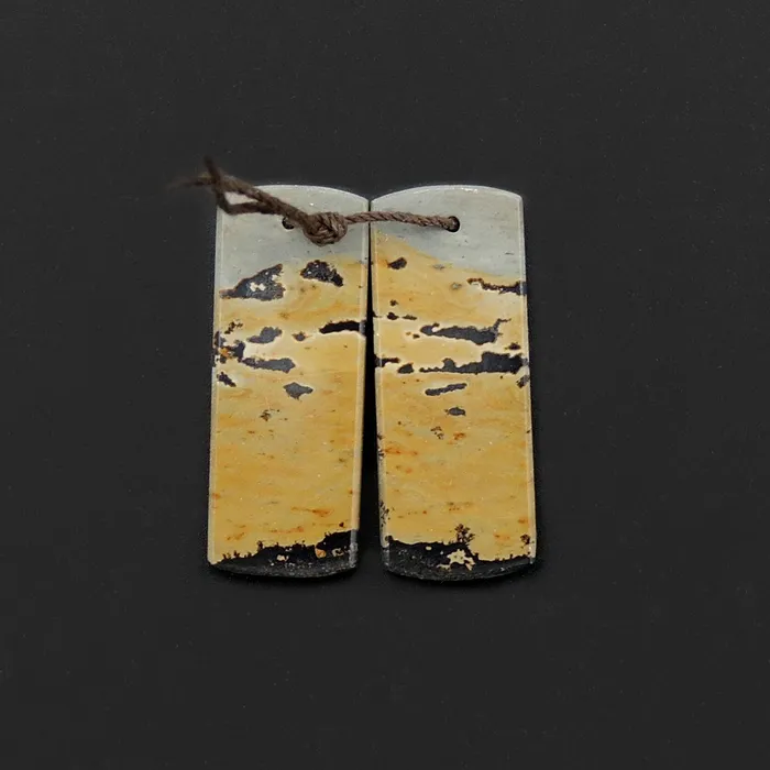 Earrings Intrinsic Trading Natural Wild Horse Picture Jasper Flat Rectangle Earring Pair Cabochon Cab Drilled Matched Gemstone Bead Pair Earrings Intrinsic Trading Natural Wild Horse Picture Jasper Flat Rectangle Earring Pair Cabochon Cab Drilled Matched Gemstone Bead Pair