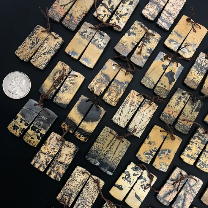 Earrings Intrinsic Trading Natural Wild Horse Picture Jasper Flat Rectangle Earring Pair Cabochon Cab Drilled Matched Gemstone Bead Pair Earrings Intrinsic Trading Natural Wild Horse Picture Jasper Flat Rectangle Earring Pair Cabochon Cab Drilled Matched Gemstone Bead Pair