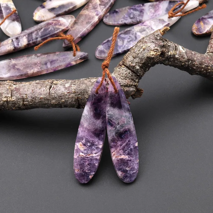 Earrings Intrinsic Trading Translucent Natural African Petrified Purple Opal Earring Pair Matched Teardrop Gemstone Beads A8 Earrings Intrinsic Trading Translucent Natural African Petrified Purple Opal Earring Pair Matched Teardrop Gemstone Beads A8