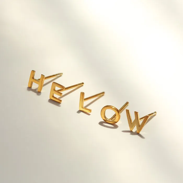 Earrings Letter Stud Earring LOULOUROSE
