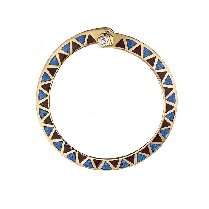 Earrings Spiral Hoop Earrings with a Chevron Pattern ARTEMER