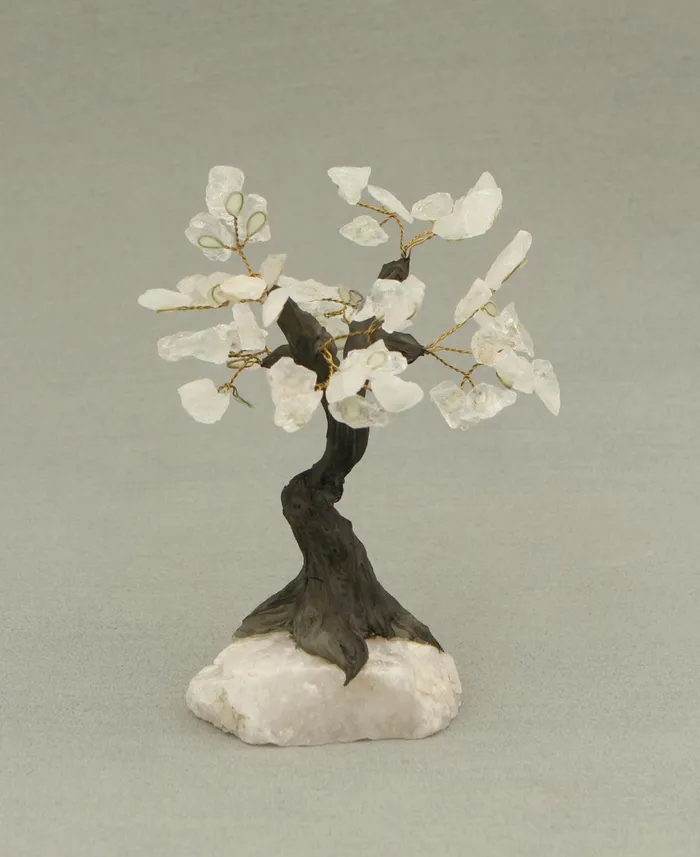 Energy Healing Clear Quartz Bonsai Tree Buddha Groove Necklaces
