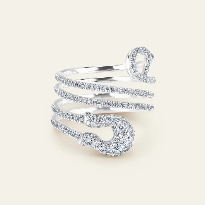Hand crafted in 18k white gold and set with 215 highquality round brilliant cut diamonds Rings Securus Diamond Ring Hand crafted in 18k white gold and set with 215 highquality round brilliant cut diamonds Rings Securus Diamond Ring
