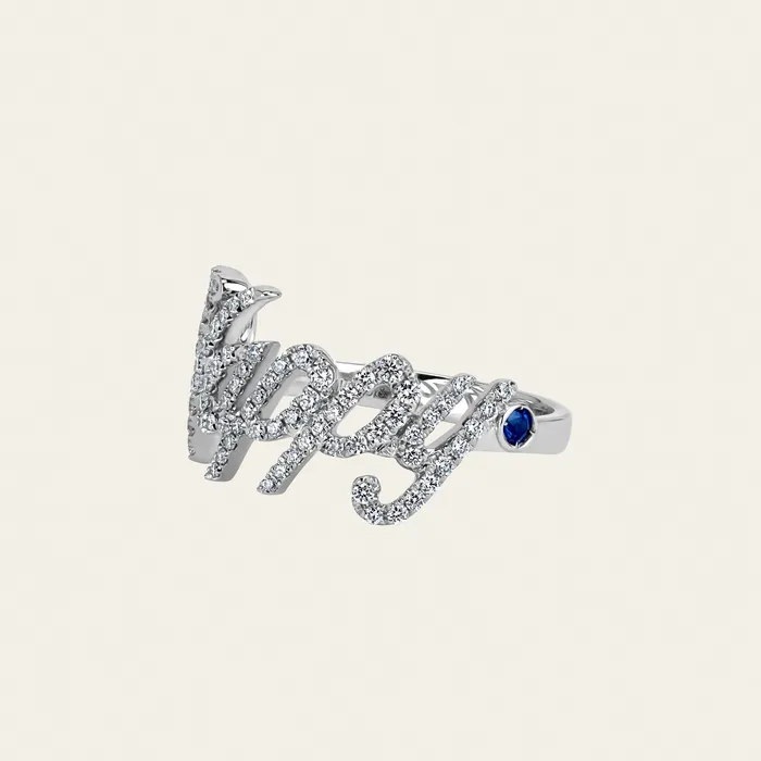 Hand crafted in 18k white gold and set with 86 highquality round brilliant cut diamonds Rings Happy Diamond Ring