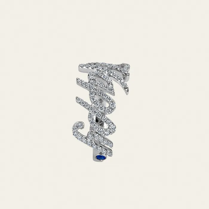 Hand crafted in 18k white gold and set with 86 highquality round brilliant cut diamonds Rings Happy Diamond Ring
