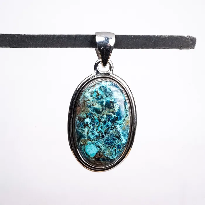 InnerVision Crystals Necklaces Azurite Pendant 881 g 41x20mm 925 Silver