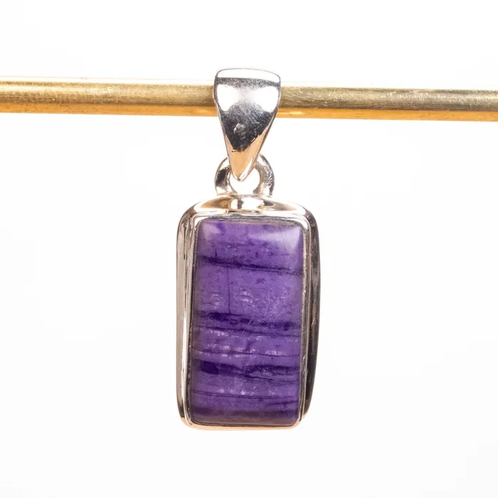 InnerVision Crystals Necklaces Sugilite Pendant 319 g 27x10mm 925 Silver