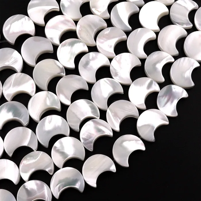 Intrinsic Trading AAA Iridescent Carved Natural White Mother of Pearl Shell Moon Beads 8mm 10mm 12mm 155 Strand Necklaces Intrinsic Trading AAA Iridescent Carved Natural White Mother of Pearl Shell Moon Beads 8mm 10mm 12mm 155 Strand Necklaces