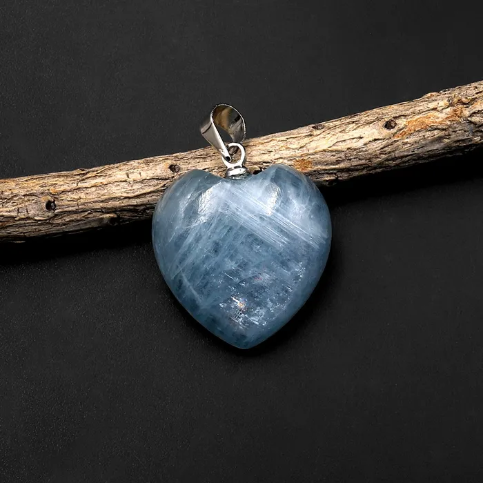 Intrinsic Trading Natural Blue Kyanite Heart Pendant Gemstone Focal Bead A1 Necklaces Intrinsic Trading Natural Blue Kyanite Heart Pendant Gemstone Focal Bead A1 Necklaces