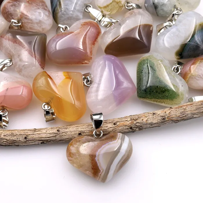 Intrinsic Trading Necklaces Natural Brazilian Phantom Quartz Pendant Gemstone Heart A3 Intrinsic Trading Necklaces Natural Brazilian Phantom Quartz Pendant Gemstone Heart A3