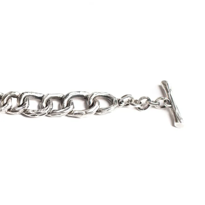 JewelryLab DARA ABSTRACT TWISTED CHAIN BRACELET 925 STERLING SILVER Bracelets