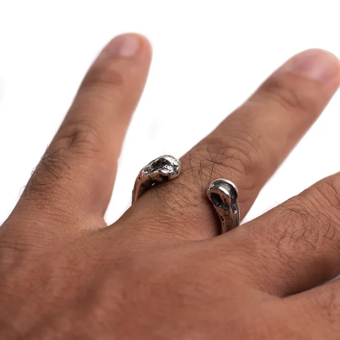 JewelryLab Rings COYOTE BONE RING 925 STERLING SILVER