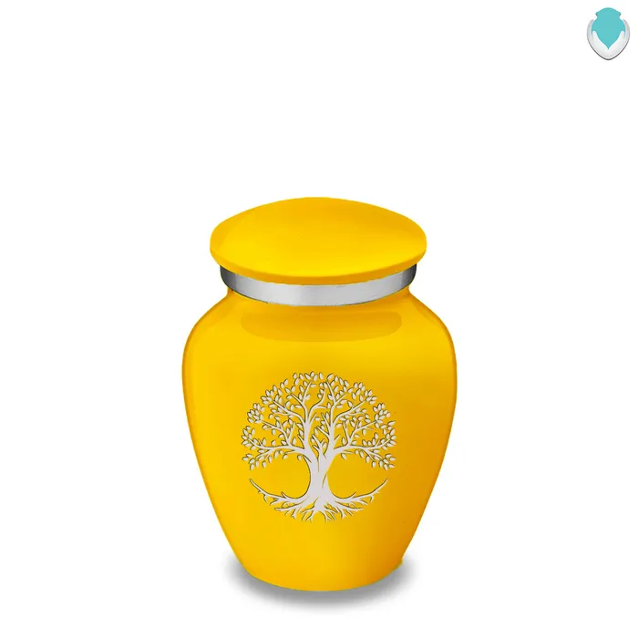 Keepsake Embrace Yellow Tree of Life Cremation Urn GetUrns Necklaces