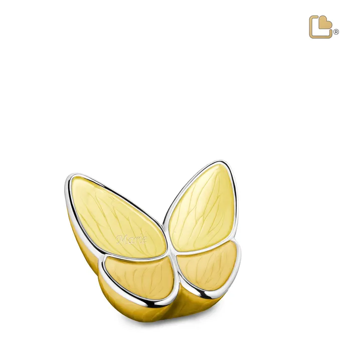 Keepsake Wings of Hope Butterfly Pearl Yellow Cremation Urn LoveUrns Necklaces Keepsake Wings of Hope Butterfly Pearl Yellow Cremation Urn LoveUrns Necklaces