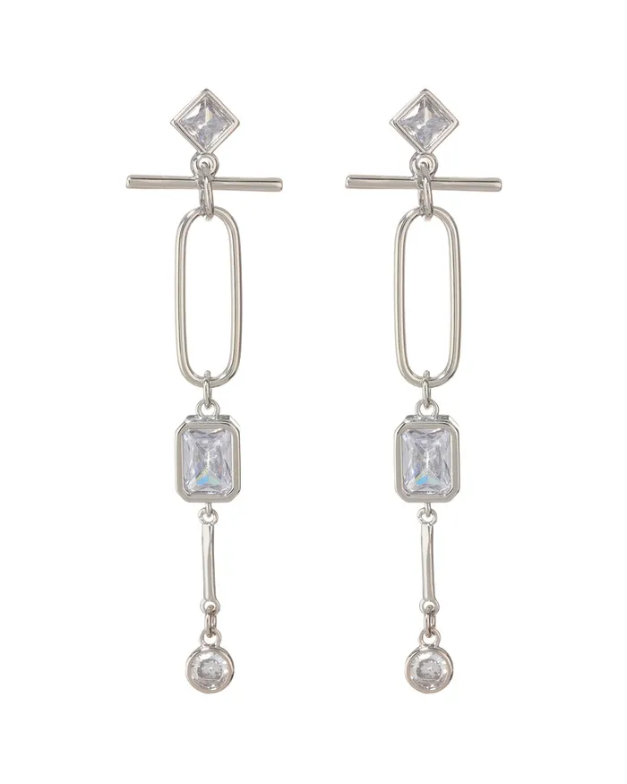 Luv Aj Earrings Mixte Drop Statement Earrings Silver