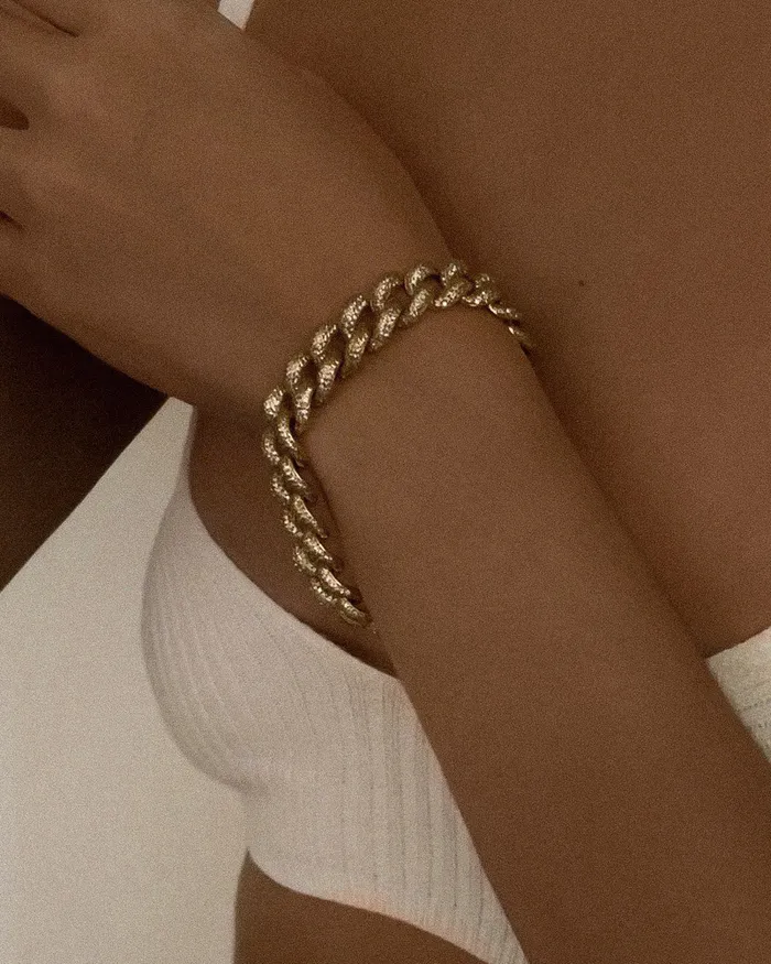 Luv Aj Pave Cuban Link Bracelet Silver Bracelets