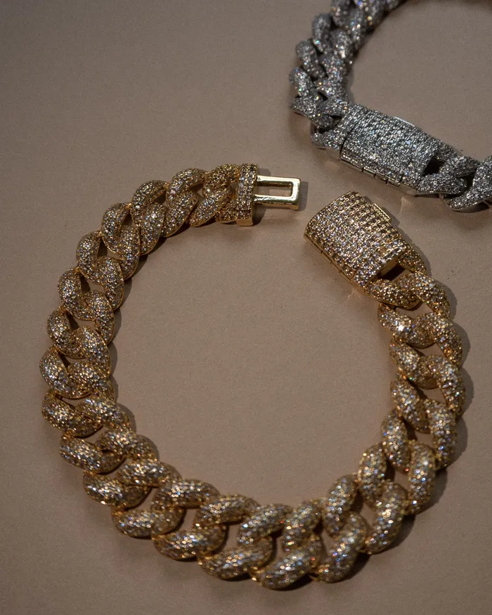 Luv Aj Pave Cuban Link Bracelet Silver Bracelets