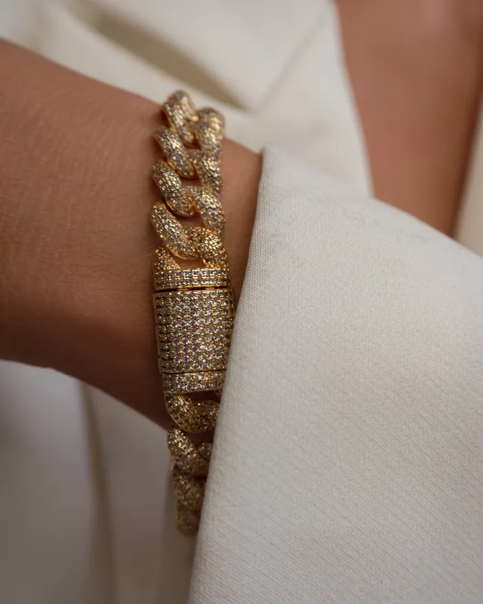 Luv Aj Pave Cuban Link Bracelet Silver Bracelets