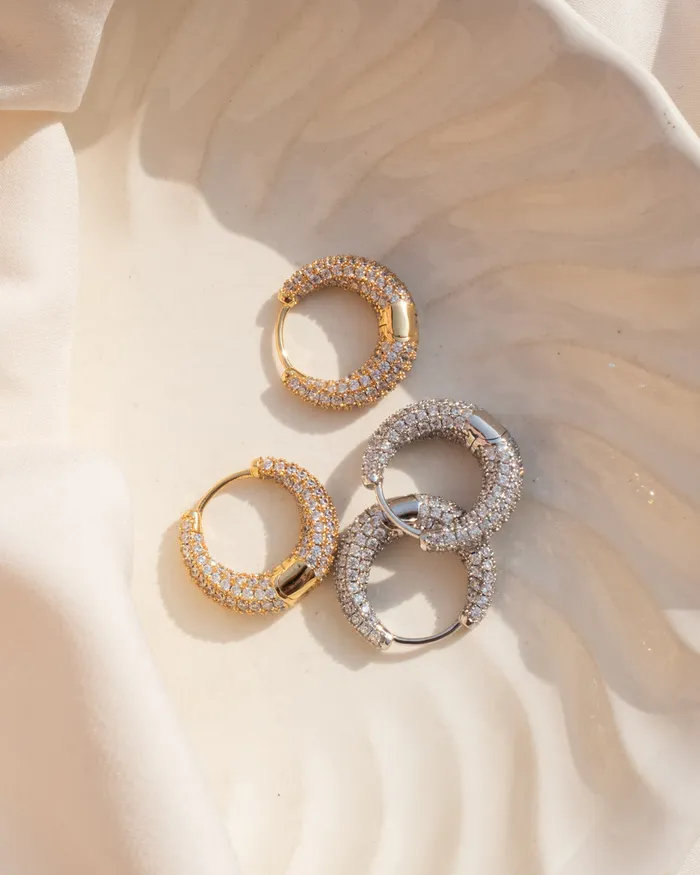 Luv Aj PreStyled Sets Pave Marbella Hoops Gold