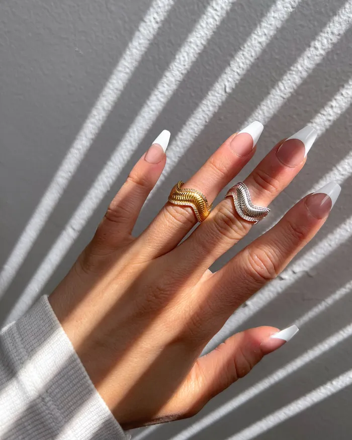 Luv Aj Rings The Wavey Snake Chain Ring Gold Luv Aj Rings The Wavey Snake Chain Ring Gold