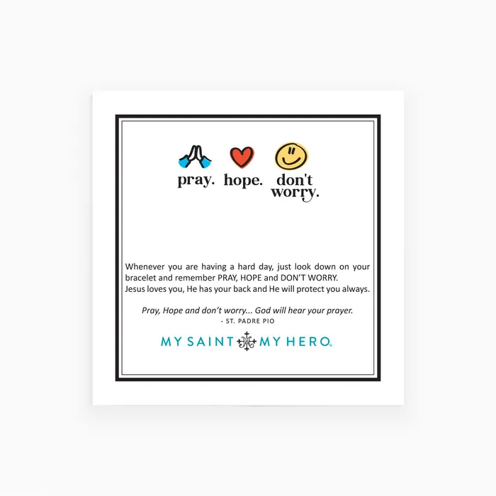 My Saint My Hero Bracelets Pray Hope Dont Worry Bracelet