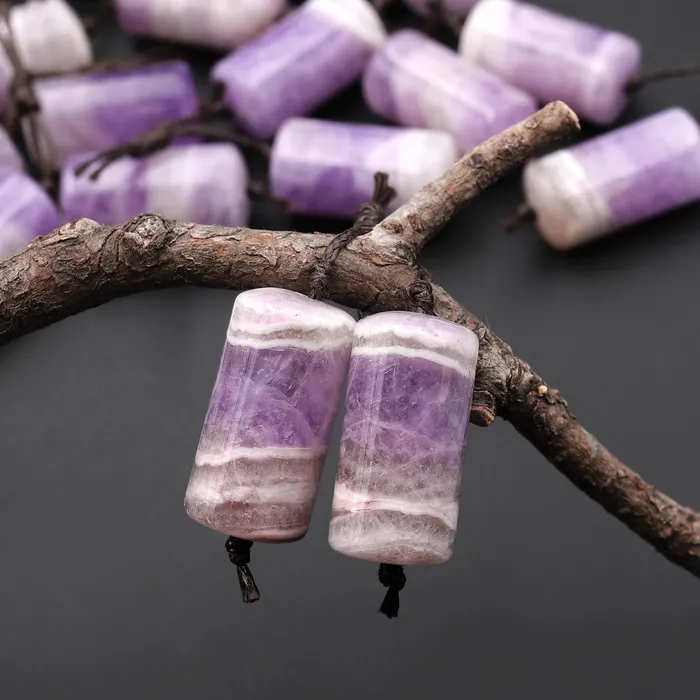 Natural Light Purple Rainbow Amethyst Earring Pair Matched Cylinder Tube 20mm Gemstone Beads A3 Intrinsic Trading Earrings Natural Light Purple Rainbow Amethyst Earring Pair Matched Cylinder Tube 20mm Gemstone Beads A3 Intrinsic Trading Earrings
