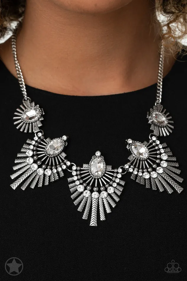Necklaces All Eyes On U Jewelry Paparazzi Accessories Miss YOUniverse Silver Paparazzi Necklace