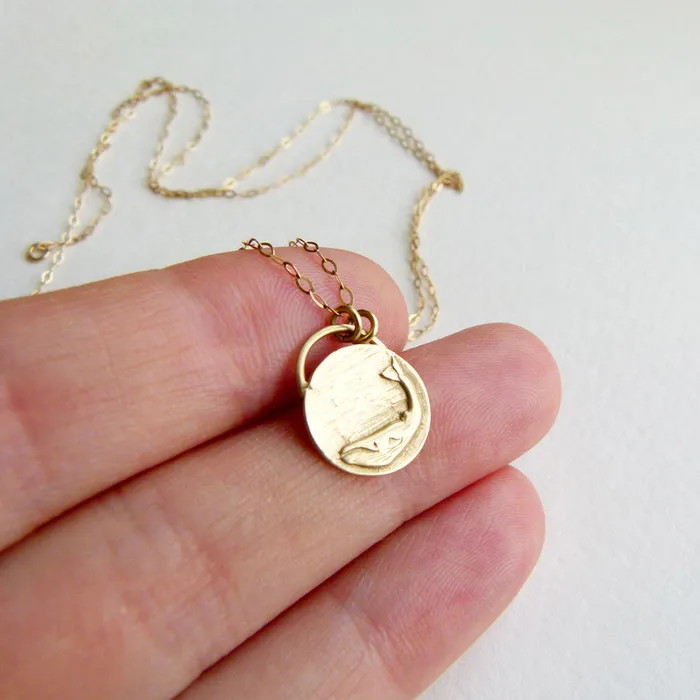 Necklaces Gold Whale Necklace artemer