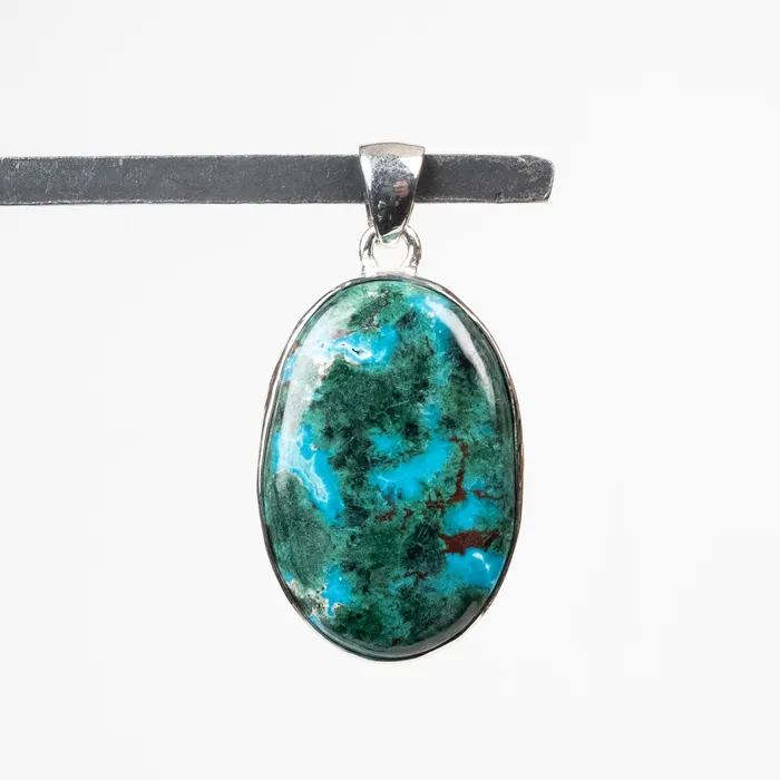Necklaces InnerVision Crystals Chrysocolla Malachite Pendant 1016 g 43x23mm 925 Silver Necklaces InnerVision Crystals Chrysocolla Malachite Pendant 1016 g 43x23mm 925 Silver
