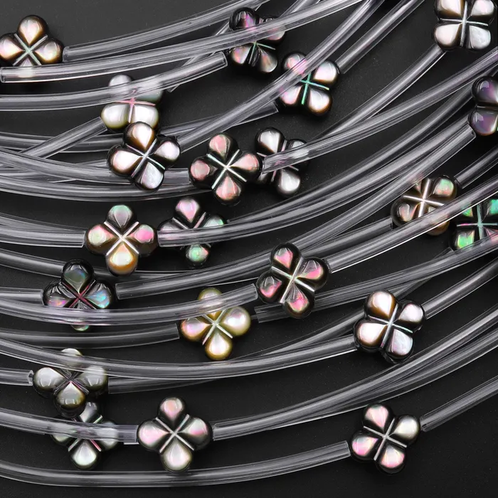 Necklaces Intrinsic Trading AAA Natural Black Mother of Pearl Hand Carved 4 Leaf Clover Flower Gemstone Beads 8mm 10mm Necklaces Intrinsic Trading AAA Natural Black Mother of Pearl Hand Carved 4 Leaf Clover Flower Gemstone Beads 8mm 10mm
