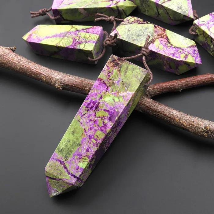 Necklaces Intrinsic Trading Natural Atlantisite Stichtite Pendant Side Drilled Crystal Point Gemstone Pendulum A5 Necklaces Intrinsic Trading Natural Atlantisite Stichtite Pendant Side Drilled Crystal Point Gemstone Pendulum A5