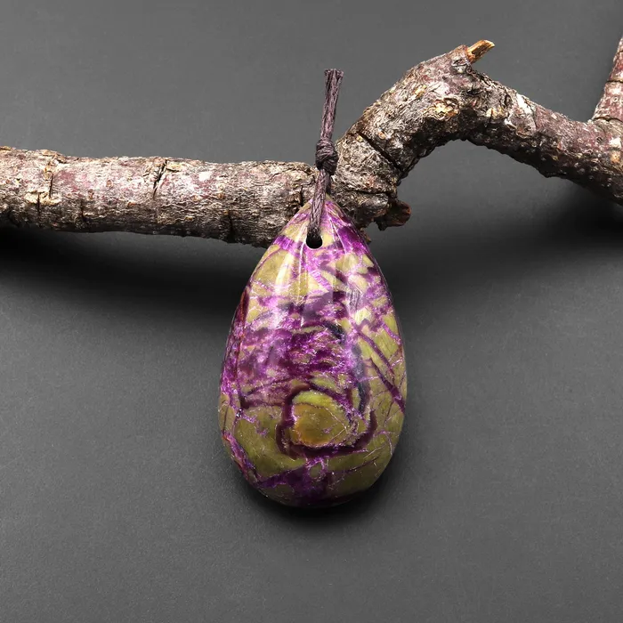 Necklaces Intrinsic Trading Natural Atlantisite Stichtite Teardrop Pendant Gemstone From Australia A2 Necklaces Intrinsic Trading Natural Atlantisite Stichtite Teardrop Pendant Gemstone From Australia A2